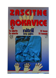 gospodinjske rokavice vončina iz nitrila, velikost m, 10 kosov