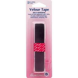 samolepilni trak, črn, hemline, 20 mm x 30 cm