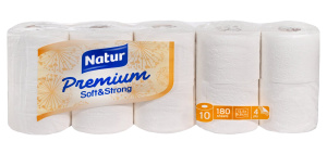 toaletni papir premium, natur, 4-slojni, 10/1