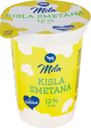 kisla smetana, 12 % m.m., mila, 400 g