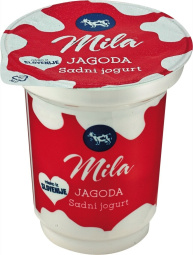 sadni jogurt, jagoda, mila