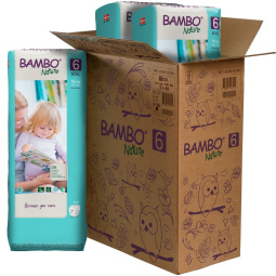 plenice,  xxl 6 (16+ kg), bambo nature, družinsko pakiranje, 120/1