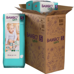 plenice, junior 5 (12-18 kg), bambo nature, družinsko pakiranje, 132/1