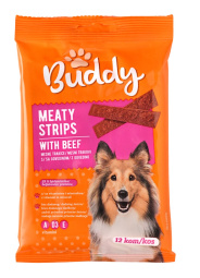 prigrizek za pse, trakci iz govedine, buddy, 12/1
