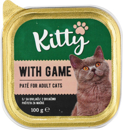 hrana za mačke z divjačino, kitty, 100 g