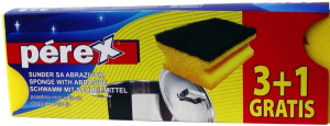 goba z abrazivom, perex, 3+1 gratis