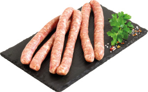 klobasa za žar, mercator, pakirano cca 0,5 kg, cena za kg
