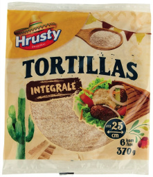 polnozrnata tortilija, hrusty, 370 g, 6/1