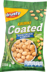 arašidi s hrustljavo oblogo, kisla smetana in čebula, hrusty, 150 g