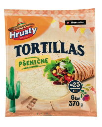 tortilje, 25 cm, hrusty, 370 g, 6/1