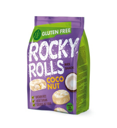 prigrizek rocky rolls, bela čokolada in kokos, benlian brithers, 70 g