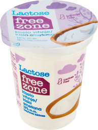 kisla smetana brez laktoze, 18 % m.m., free zone, 180 g