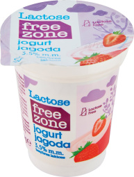 sadni jogurt, 3,5 % m.m., brez laktoze, free zone, 160 g