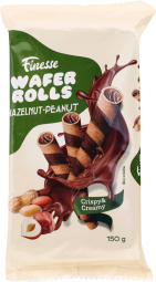 vafelj rolice z lešnikom, finesse, 150 g