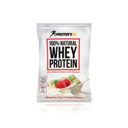 proteini 100 % natural whey, jagoda in bela čokolada, proteini.si, 30 g