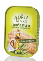 skuša fileti v olivnem olju, adria mare, 110 g