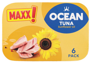 tuna v sončničnem olju, ocean, 6 x 70 g