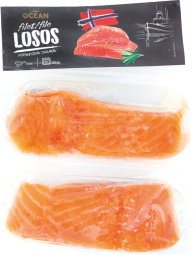 file atlantskega lososa s kožo, ocean, zamrznjeno, 2 x 125 g