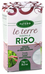 riževa moka brez glutena, molino favero, 1 kg