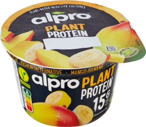 fermentiran sojin izdelek s proteini, mango in banana, alpro, 200 g