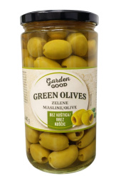 zelene olive brez koščic, garden good, 700 g