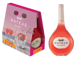 rdeče vino rose, mateus, 2 x 0,75 l + 1 gratis