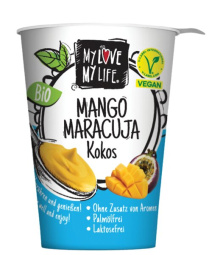 bio kokosov desert, mango in marakuja, my love my life, 180 g