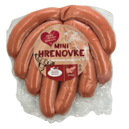 mini hrenovke v naravnem ovoju, kz sevnica, pakirano, cena za kg