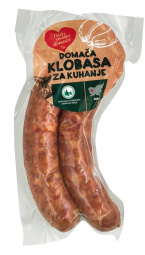domača klobasa za kuhanje, kgz idrija, pakirano