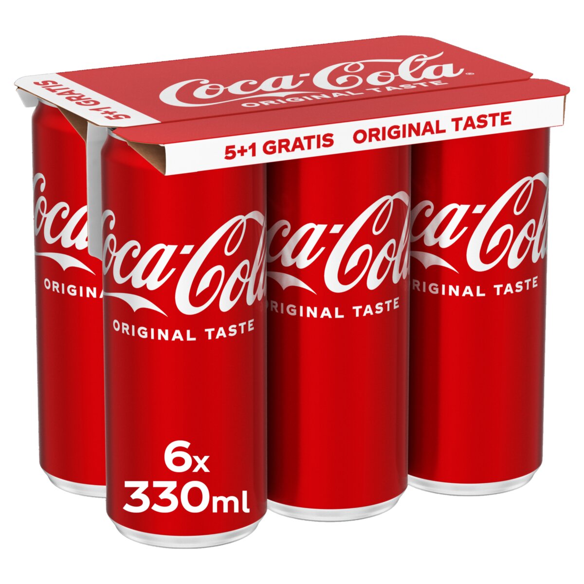 Gazirana pijača, Coca Cola, 0,33 l, 5 + 1 gratis