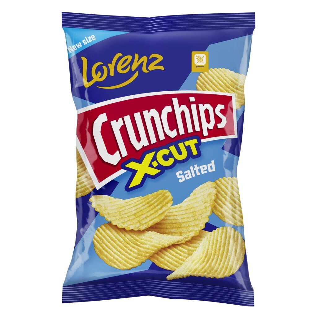 Soljo Čips s soljo, Crunchips X-cut, 130 g